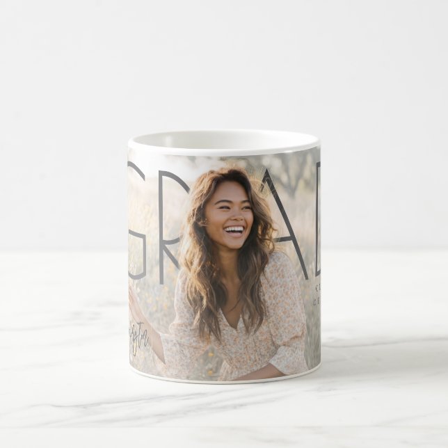 Modern PhotoPop Graduation Coffee Mug (Center)