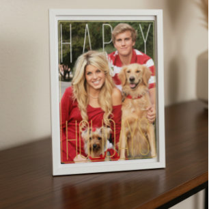 Modern PhotoPop Happy Holiday Foil Card