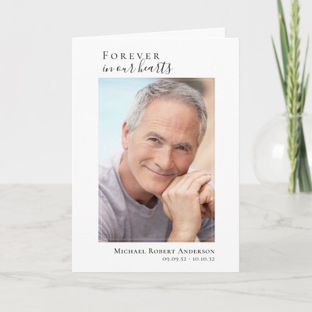 Modern Photos Folded Memorial Funeral Programme (Front)