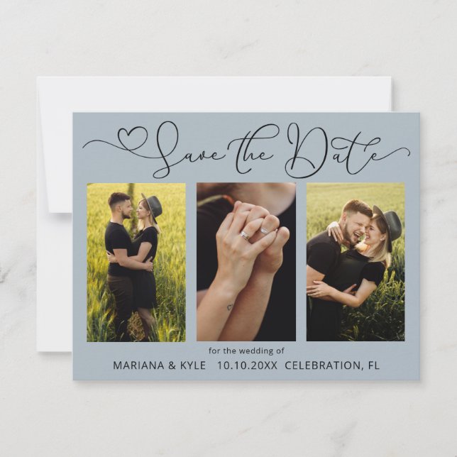 Modern Photos Wedding Save the Date (Front)