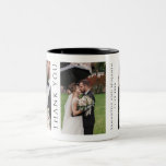 Modern Photos Wedding Thank You Two-Tone Coffee Mug<br><div class="desc">Modern multi wedding photo Thank You card for your guests who showed up to support and celebrate your big day with you. Easily add your favourite photos,  names of bride and groom,  date and a custom message and signature on the reverse side.</div>