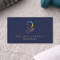 Modern Physical Therapy Bodywork Healing Hand Blue