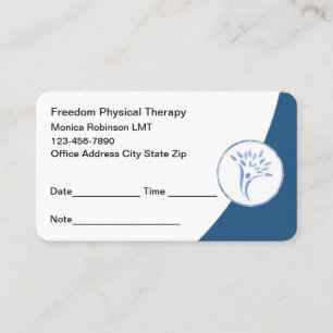 Modern Physical Therapy Medical Appointment Card