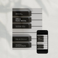 Modern Piano Music Academy Recital Invitation