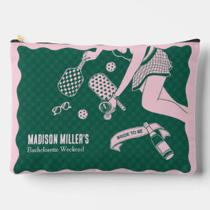 Modern Pickleball & Prosecco Bachelorette Weekend Accessory Pouch