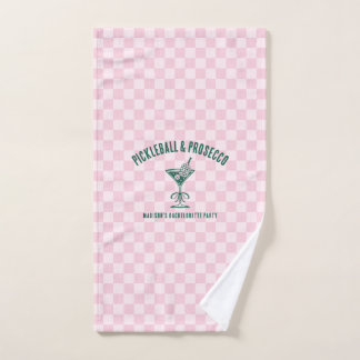 Modern Pickleball & Prosecco Bachelorette Weekend Hand Towel