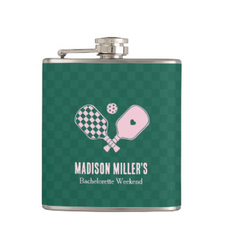 Modern Pickleball & Prosecco Bachelorette Weekend Hip Flask