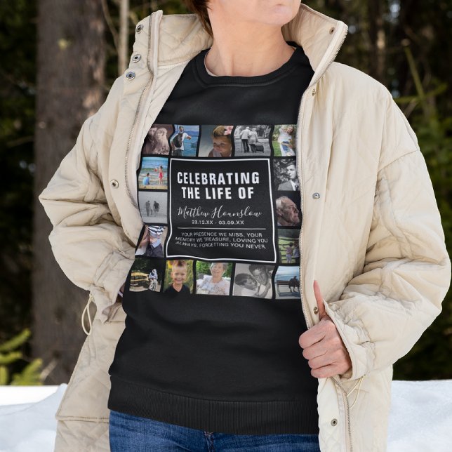 Modern Picture Collage In Loving Memory Memorial Sweatshirt (Creator Uploaded)
