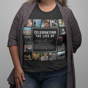 Modern Picture Collage In Loving Memory Memorial T-Shirt
