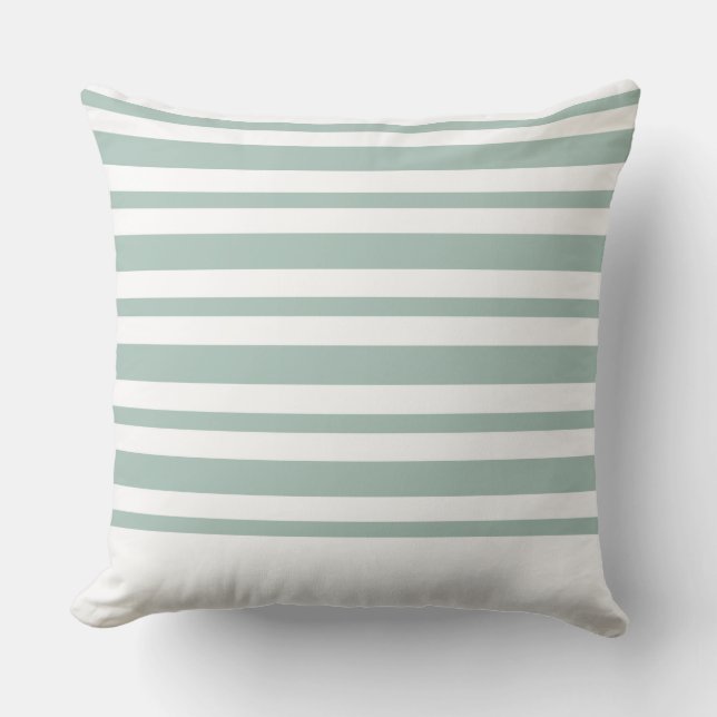 Modern Pillow Blue Stripe CH7 by marlodeedesigns (Front)