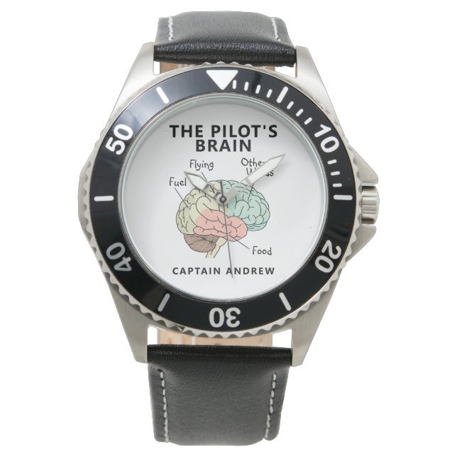 Modern Pilot Name | Funny Aviation Quote Watch (Front)