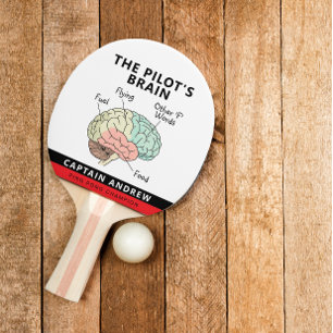 Modern Pilot Ping Pong Champions Name Red Black Paddle