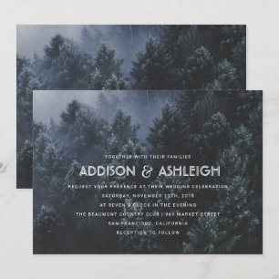 Modern Pine Tree Forest Wedding Invitation