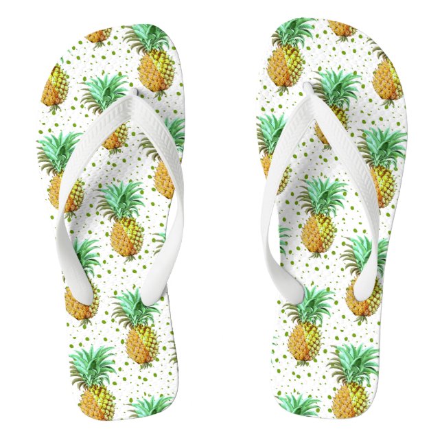 Modern Pineapple Pattern Jandals (Footbed)