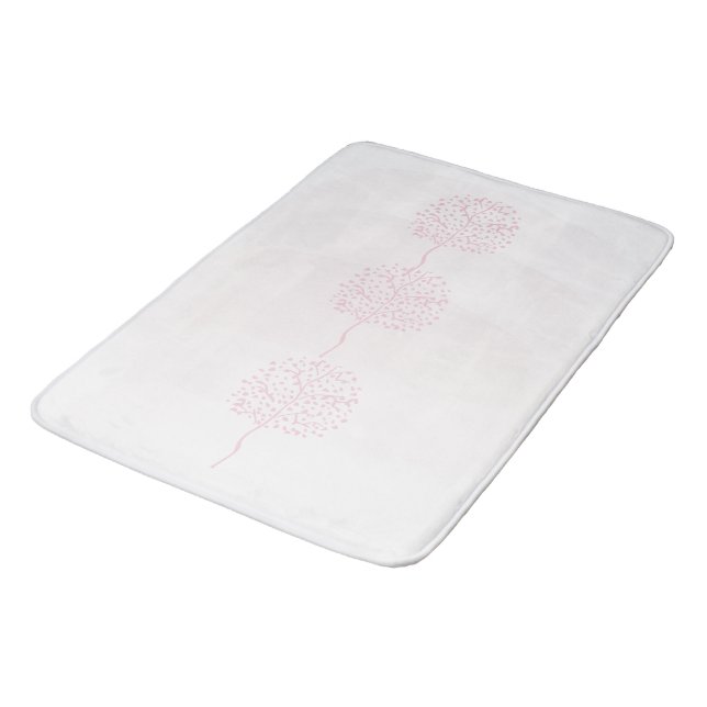 Modern Pink Abstract Nature Bath Mat (Angled)