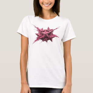 Modern Pink Abstract Stars Graphic Design T-Shirt