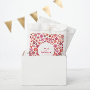 Modern Pink Abstract Wedding Favour Bags