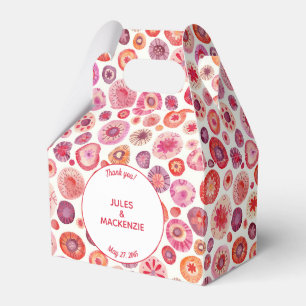 Modern Pink Abstract Wedding Favour Box