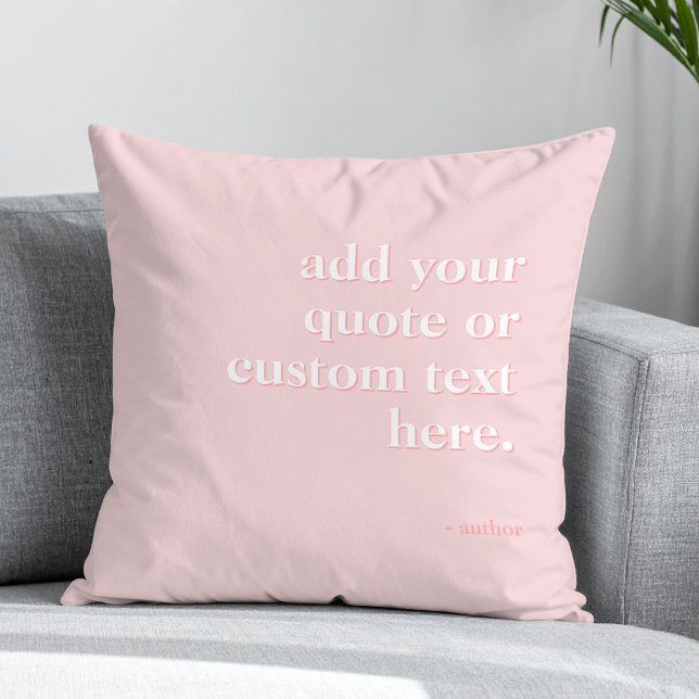 Modern Pink Add Your Own Quote Cushion (Creator Uploaded)