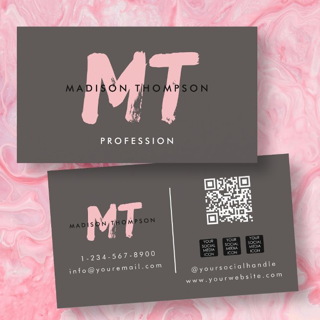 Modern Pink Aesthetics, Braid, PMU Lash Tech Business Card (Modern Pink Esthetics, Braid, PMU Lash Tech Business Card)