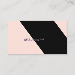 Modern Pink and Black Geometric Business Card