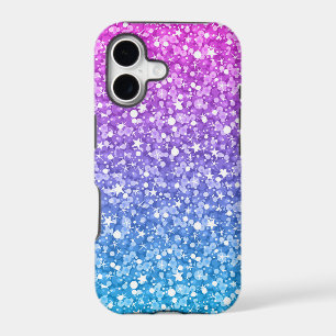 Modern Pink And Blue Glitter