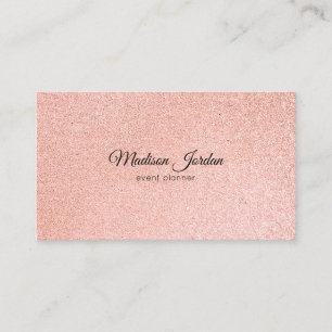 Modern Pink and Gold Marble Glitter Business Card
