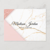 Modern Pink and Gold Marble Marketing
