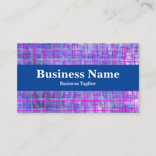 Modern Pink and Purple Grid Lines Abstract Business Card