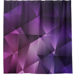 Modern pink and purple polygonal seamless pattern shower curtain