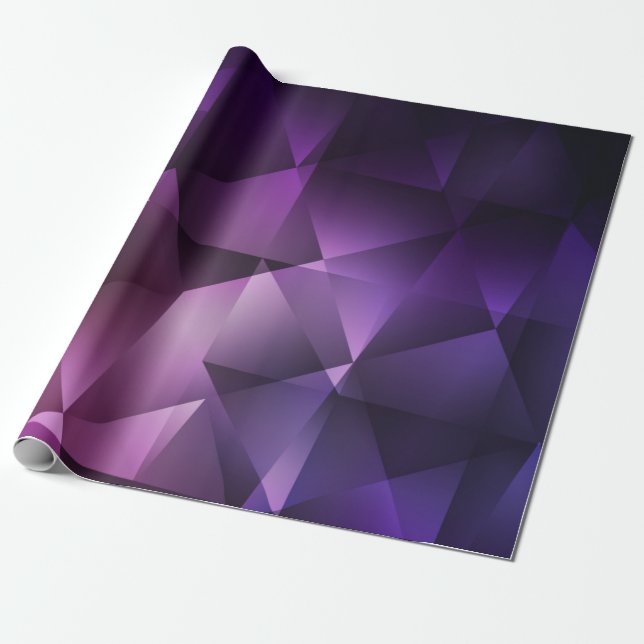 Modern pink and purple polygonal seamless pattern wrapping paper (Unrolled)