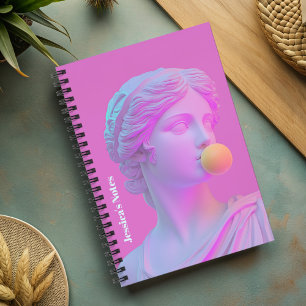 Modern Pink and Purple Pop Art Venus Notebook