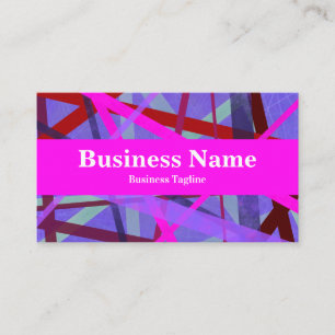 Modern Pink and Purple Shades Geometric Abstract Business Card