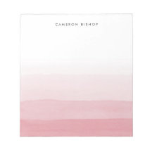 Modern Pink and White Watercolor Layered Ombre