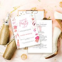 Modern Pink Bachelorette Party Weekend Itenerary