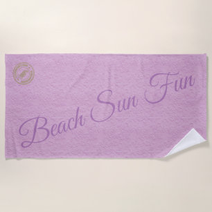 Modern Pink Beach Towel