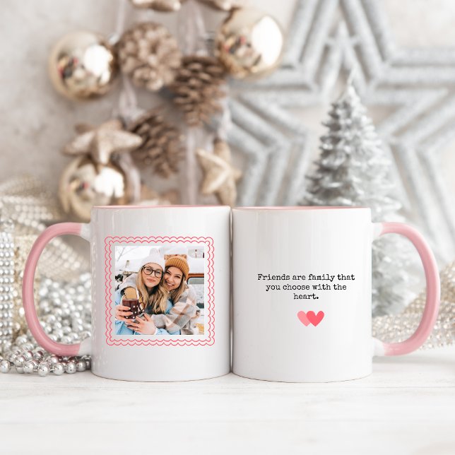 Modern Pink Best Friends Bestie Photo Mug  (Modern Pink Best Friends Bestie Photo Mug )