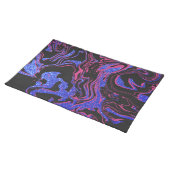 Modern Pink Black Blue Glitter Marble Pattern Placemat (On Table)