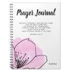 Modern Pink & Black Personalized Prayer Journal