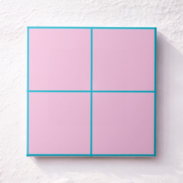 Modern Pink, Blue & Teal Chequered Bold Pastel  Tile (Creator Uploaded)