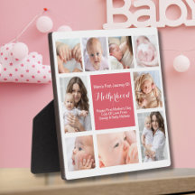 Modern Pink Blush First Mother's Day Photo