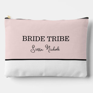 Modern Pink Blush Team Bride Accessory Pouch