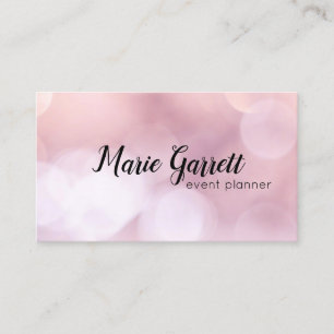 Modern Pink Bokeh Business Card