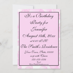 Modern Pink Bokeh Theme Background Invitation