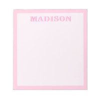 Modern Pink Border Minimalist Monogram