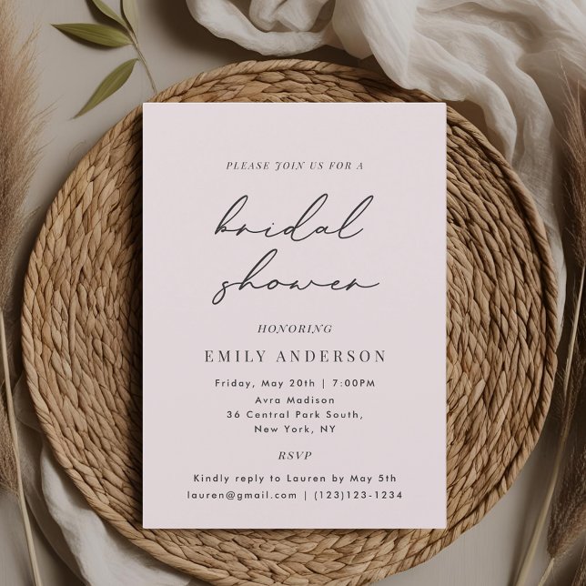 Modern Pink Bridal Shower Invitation (Creator Uploaded)