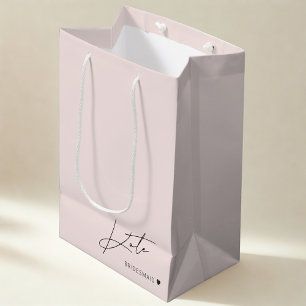 Modern Pink Bridesmaid Proposal Gift Bag