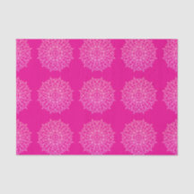 Modern Pink Bright Mandala Art Decoupage Gift Wrap