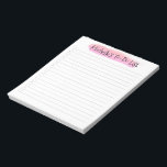 Modern Pink Brush stroke Personalised Checklist  Notepad<br><div class="desc">Stay organised and stylish with our "Modern Pink Brush Stroke Personalised Checklist Notepad." This customisable notepad features a contemporary pink brush stroke design and allows you to personalise it with your name or initials. Keep track of tasks, appointments, and important notes in a notepad that reflects your unique style. Custom...</div>