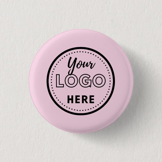 Modern Pink Business Promotional Corporate Logo 3 Cm Round Badge (Front)